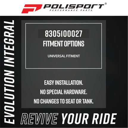 Polisport 8305100027 Integral Evolution Handguard with FWA Universal Mount - Full Wrap-Around Handlebar Protection Guards for Dirt Bikes & Dual Sport Motorcycles - Black (Pair)