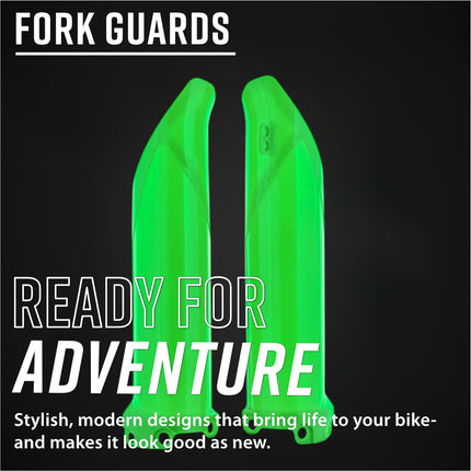 Polisport 8351800005 Fork Guards for Kawasaki KX250F KX450F 2009 and Newer – Durable OEM‑Style Front Fork Protectors – Green