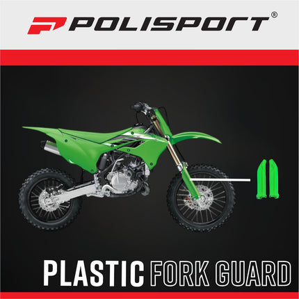 Polisport 8351800005 Fork Guards for Kawasaki KX250F KX450F 2009 and Newer – Durable OEM‑Style Front Fork Protectors – Green