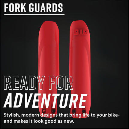 Polisport 8399100001 Fork Guards for Beta RR250 RR300 2‑Stroke 2019 and RR350 RR400 RR450 4‑Stroke 2019 – Durable OEM‑Style Red Fork Protectors