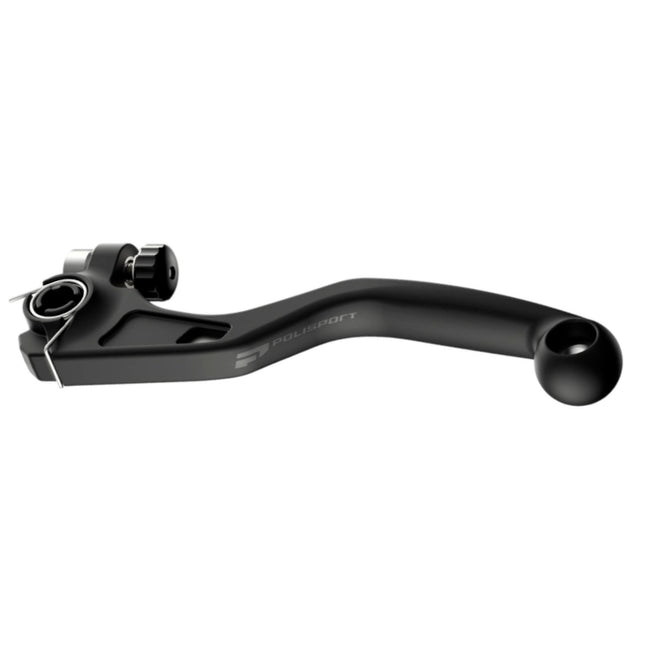 Polisport  APT Unbreakable Clutch Lever - Fits: Honda CRF450R / CRF450RX (2021-2025), OEM Shape, APT Composite, Stainless Strip, CNC Adapter, Bendable Design, Easy Install, Black