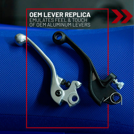 Polisport  APT Unbreakable Clutch Lever - Fits: Honda CRF450R / CRF450RX (2021-2025), OEM Shape, APT Composite, Stainless Strip, CNC Adapter, Bendable Design, Easy Install, Black
