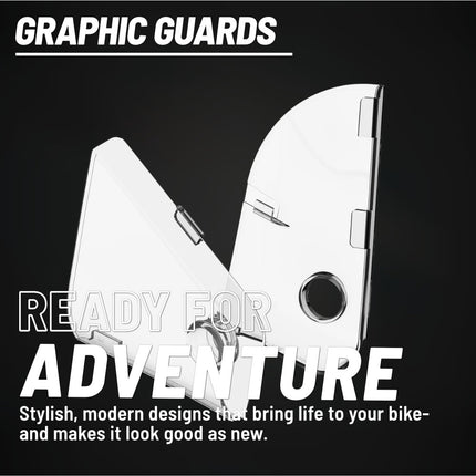 Polisport Graphic Guards Protector for Husqvarna TE FE (2024)  Clear Injection-Molded Plastic  OEM Fit