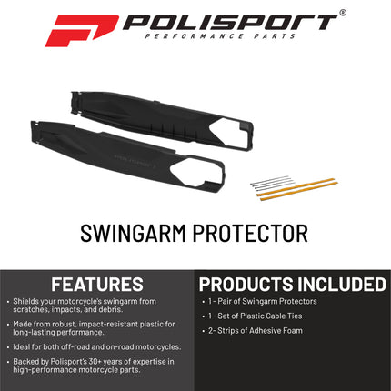 Polisport 8506200001 Swingarm Protector for Stark Varg (2023-2026) – Durable Black OEM‑Style Swingarm Guard for Electric MX Bikes