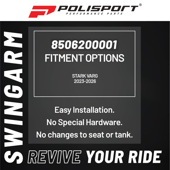 Polisport 8506200001 Swingarm Protector for Stark Varg (2023-2026) – Durable Black OEM‑Style Swingarm Guard for Electric MX Bikes
