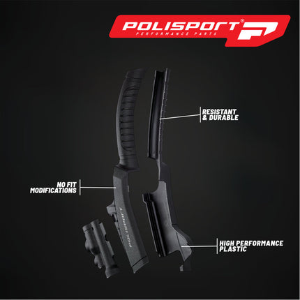 Polisport Motocross (MX) Frame Protector for Stark Varg (2023-2026) - Dirt Bike - OEM Quality, Durable Gloss Polypropylene (DGP), Flexible & Perfect Fit - Black