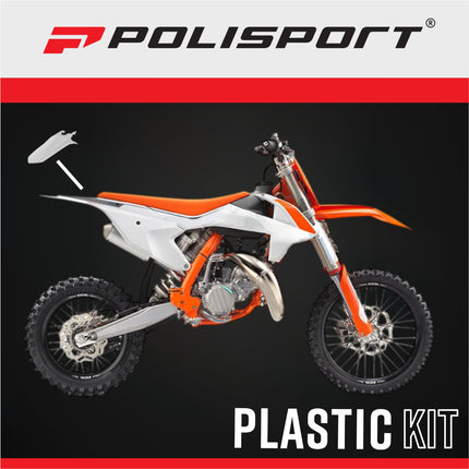Polisport 8554700002 Rear Fender for KTM SX 85 2018-2024 Models, Durable Gloss Polypropylene Dirt Bike MX Tail Piece Replacement Mudguard, OEM Match White