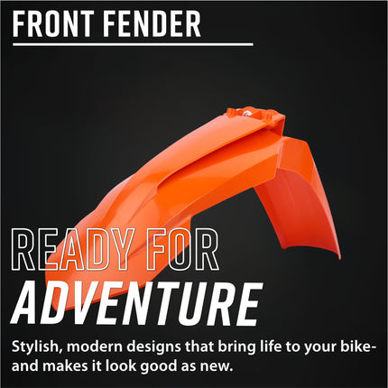 Polisport 8554800001 Front Fender for KTM SX85 2018 and Newer – OEM‑Style Durable Orange Motocross Front Mudguard