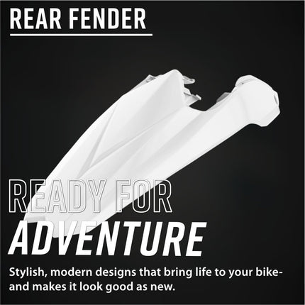 Polisport 8556000001 Rear Fender + Side Panels Fits Beta RR 2018‑2019 & Xtrainer 2015‑2022 OEM Replacement – White Plastic Bodywork Kit