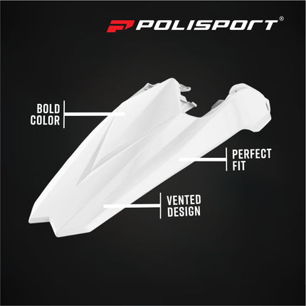 Polisport 8556000001 Rear Fender + Side Panels Fits Beta RR 2018‑2019 & Xtrainer 2015‑2022 OEM Replacement – White Plastic Bodywork Kit