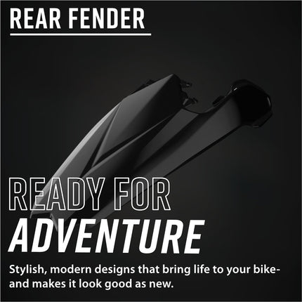Polisport 8556000002 Rear Fender with Side Panels for Beta RR 125 2T 2018‑2019 and Xtrainer 2015‑2022 – OEM‑Style Durable Black Plastics Kit