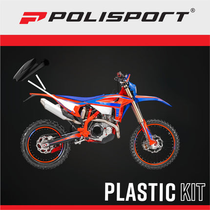 Polisport 8556000002 Rear Fender with Side Panels for Beta RR 125 2T 2018‑2019 and Xtrainer 2015‑2022 – OEM‑Style Durable Black Plastics Kit