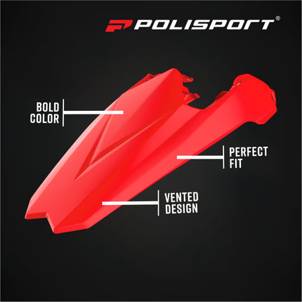 Polisport 8556000004 Rear Fender and Side Panels Fits Beta RR 2018‑2019 and Xtrainer 2015‑2022 – OEM‑Style Durable Replacement Plastic – Red