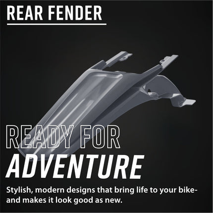 Polisport Motocross (MX) Rear Fender for Sherco SE-R / SEF-R (17-24) - Dirt Bike - OEM Quality, Durable Gloss Polypropylene (DGP), Flexible & Perfect Fit - Grey