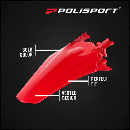 Polisport 8558400001 Rear Fender for GasGas EX 250/350 / EX 250F/350F/450F (22-23) & MC/MC-F (21-23) – OEM‑Style Durable Red Motocross Rear Mudguard