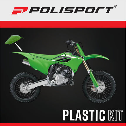 Polisport Motocross (MX) Rear Fender for Kawasaki KX65(2000-->) and KLX110(2002-2009) - Dirt Bike - OEM Quality, Durable Gloss Polypropylene (DGP), Flexible & Perfect Fit - Green