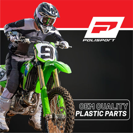 Polisport Motocross (MX) Front Fender for Kawasaki KX85/100/112(2014-->) - Dirt Bike - OEM Quality, Durable Gloss Polypropylene (DGP), Flexible & Perfect Fit - Green