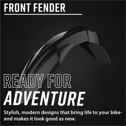 Polisport Motocross (MX) Front Fender for Kawasaki KX450F (2016-2026) KX250F (2017-2026) Dirt Bike - OEM Quality, Durable Gloss Polypropylene (DGP), Flexible & Perfect Fit - Black