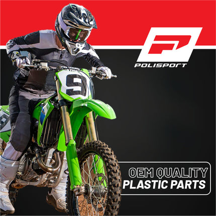 Polisport Motocross (MX) Front Fender for Kawasaki KX450F (2016-2026) KX250F (2017-2026) Dirt Bike - OEM Quality, Durable Gloss Polypropylene (DGP), Flexible & Perfect Fit - Black