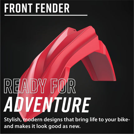 Polisport Motocross (MX) Front Fender for Beta RR 2T/4T, X-Trainer (20-26), RR X-Pro/Race (25-26) Dirt Bike - OEM Quality, Durable Gloss Polypropylene (DGP), Flexible & Perfect Fit - Red