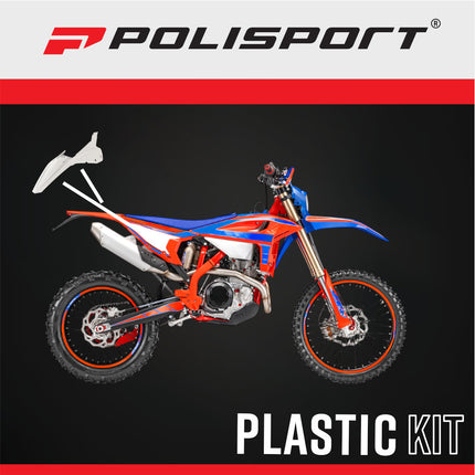 Polisport 8585300001 Rear Fender and Side Panels Kit for Beta RR 2T/4T (20-26) & X-Trainer (23-26) – OEM‑Style Durable White Replacement Plastics