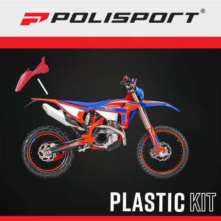 Polisport 8585300004 Rear Fender & Side Panels for Beta RR 2T/4T 2020-2026 & X-Trainer 2023-2026, Durable Gloss Polypropylene Dirt Bike Body Kit Replacement, Red