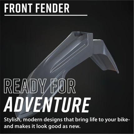Polisport Motocross (MX) Front Fender for Sherco SE-R / SEF-R (2024+) - Dirt Bike - OEM Quality, Durable Gloss Polypropylene (DGP), Flexible & Perfect Fit - Grey