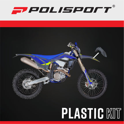 Polisport Motocross (MX) Front Fender for Sherco SE-R / SEF-R (2024+) - Dirt Bike - OEM Quality, Durable Gloss Polypropylene (DGP), Flexible & Perfect Fit - Grey