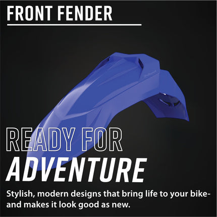 Polisport Motocross (MX) SuperMotard front fender ufx (Universal) for Yamaha and Kawasaki - Dirt Bike - OEM Quality, Durable Gloss Polypropylene (DGP), Flexible & Perfect Fit - Blue