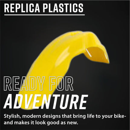 Polisport 90092 Standard Plastic Kit – Fits Suzuki RM65 2003–2005 – OEM‑Style Bodywork with Fenders, Radiator Scoops, Side Panels & Front Number Plate – Yellow/White