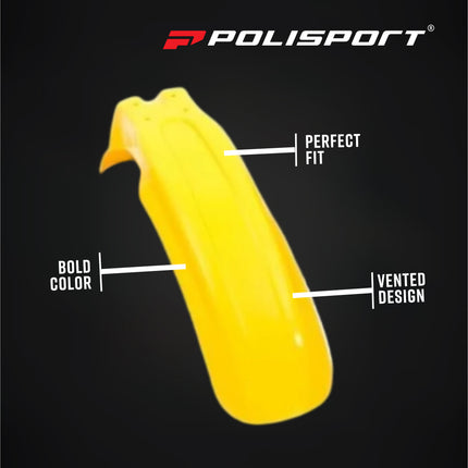 Polisport 90094 Standard Plastic Kit – Fits Suzuki RM125/RM250 1999–2000 – OEM‑Style Bodywork with Fenders, Scoops, Side Panels & Number Plate – Yellow/White