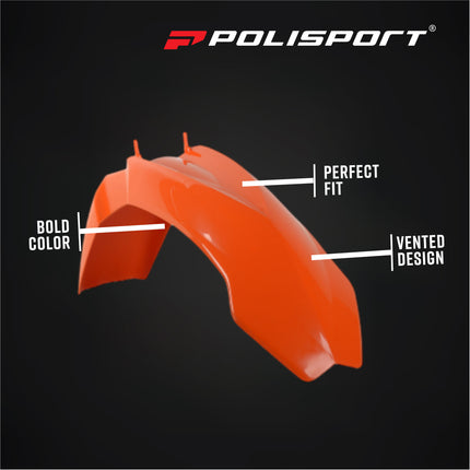 Polisport 90101 Standard Replica Plastic Kit for KTM EXC / EXC-F 2001-2002 - OEM Style Dirt Bike Bodywork - Orange/Black (Front & Rear Fenders, Radiator Scoops, Side Panels)