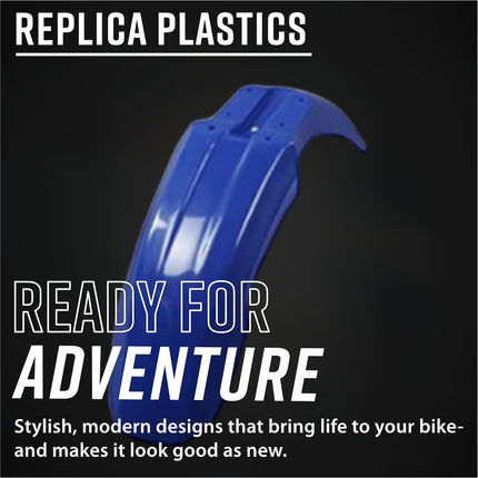 Polisport 90526 Replica Plastic Kit for Yamaha YZ85 2002-2014 OEM 2013-2014 White/Blue – Complete Bodywork Set with Fenders, Radiator Scoops, Side Panels and Front Number Plate