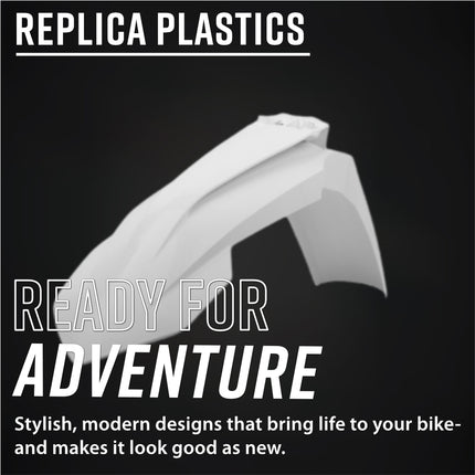Polisport 91013 Full Plastic Kit for KTM SX, XC, SX-F & XC-F 19-22 OEM White – Complete Bodywork Set with Fenders, Radiator Scoops, Side Panels, Number Plate, Fork Protectors and Airbox Cover
