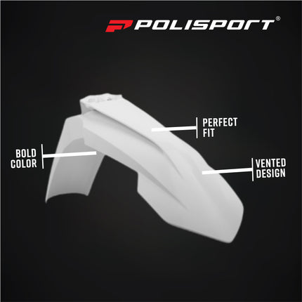 Polisport 91013 Full Plastic Kit for KTM SX, XC, SX-F & XC-F 19-22 OEM White – Complete Bodywork Set with Fenders, Radiator Scoops, Side Panels, Number Plate, Fork Protectors and Airbox Cover