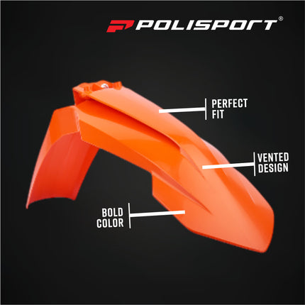 Polisport 91369 Replica Plastic Kit for KTM SX 85 2018-2024 Orange/White – Complete Bodywork Set with Fenders, Radiator Scoops, Side Panels, Front Number Plate and Airbox Cover
