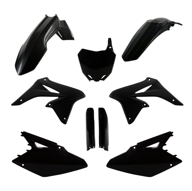 Polisport 91425 Full Plastic Kit for Suzuki RM‑Z250 2010‑2018 Black – Complete Bodywork Set with Fenders, Fork Guards, Radiator Scoops, Side Panels & Front Number Plate