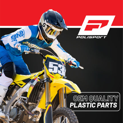 Polisport 91425 Full Plastic Kit for Suzuki RM‑Z250 2010‑2018 Black – Complete Bodywork Set with Fenders, Fork Guards, Radiator Scoops, Side Panels & Front Number Plate