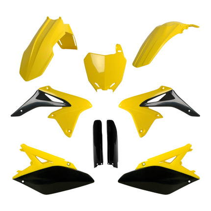 Polisport 91426 Full Plastic Kit for Suzuki RM-Z250 2010-2018 OEM 2017 Yellow/Black – Complete Bodywork Set with Fenders, Radiator Scoops, Side Panels, Number Plate and Fork Guards