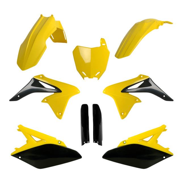 Polisport 91426 Full Plastic Kit for Suzuki RM-Z250 2010-2018 OEM 2017 Yellow/Black – Complete Bodywork Set with Fenders, Radiator Scoops, Side Panels, Number Plate and Fork Guards