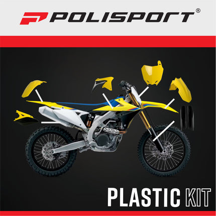 Polisport 91426 Full Plastic Kit for Suzuki RM-Z250 2010-2018 OEM 2017 Yellow/Black – Complete Bodywork Set with Fenders, Radiator Scoops, Side Panels, Number Plate and Fork Guards