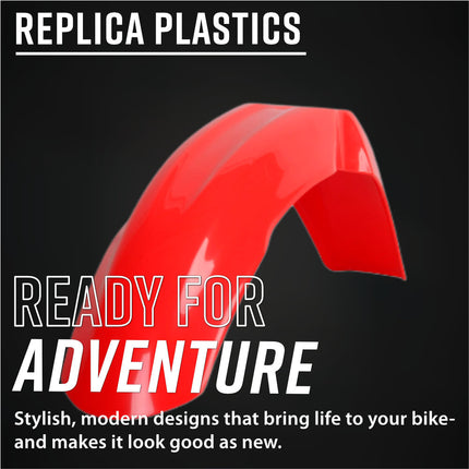 Polisport 91511 Full Plastic Kit – Fits Honda CR125R/CR250R 2002–2003 – OEM‑Style Bodywork with Fenders, Shrouds, Side Panels, Number Plate, Fork Protectors – Red/White