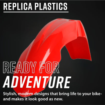 Polisport 91512 Full Plastic Kit for Honda CR125R & CR250R 2004-2007 OEM Red/White – Complete Bodywork Set with Fenders, Radiator Scoops, Side Panels, Fork Guards and Front Number Plate