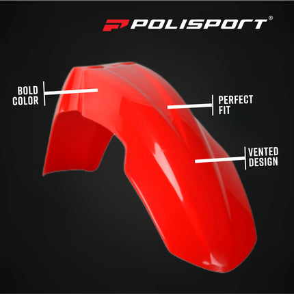 Polisport 91512 Full Plastic Kit for Honda CR125R & CR250R 2004-2007 OEM Red/White – Complete Bodywork Set with Fenders, Radiator Scoops, Side Panels, Fork Guards and Front Number Plate
