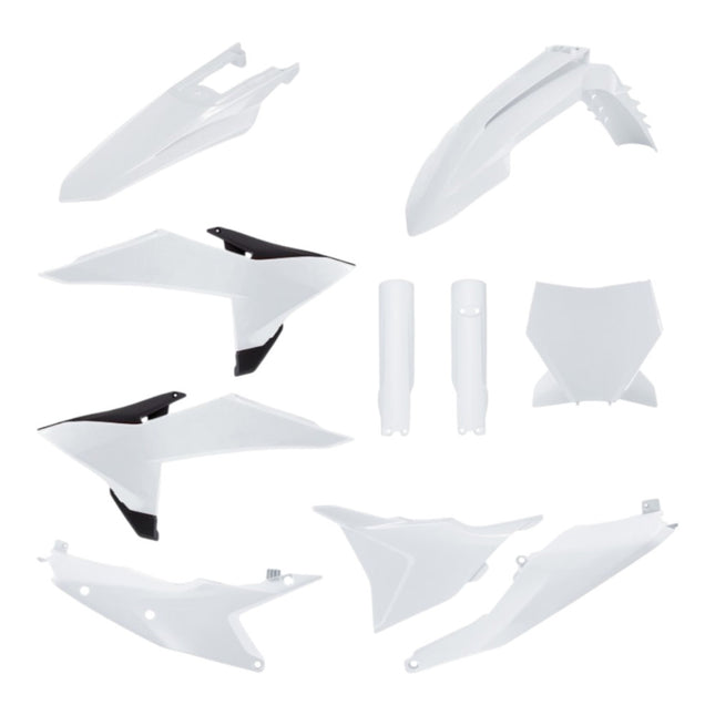 Polisport 91614 Full Plastic Kit for KTM SX, SX-F & XC 2025+ White/Black – Complete Bodywork Set with Fenders, Radiator Scoops, Side Panels, Number Plate, Fork Protectors and Airbox Cover