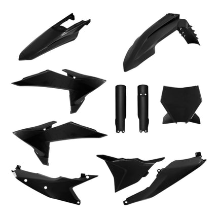Polisport 91615 Full Replica Plastic Kit for KTM SX / SX-F / XC / XC-F 2025-2026 - Custom Dirt Bike Bodywork - Black (Fenders, Scoops, Side Panels, Number Plate, Airbox Cover, Fork Protectors)