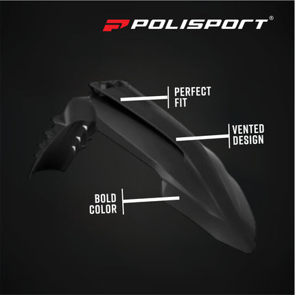 Polisport 91615 Full Replica Plastic Kit for KTM SX / SX-F / XC / XC-F 2025-2026 - Custom Dirt Bike Bodywork - Black (Fenders, Scoops, Side Panels, Number Plate, Airbox Cover, Fork Protectors)