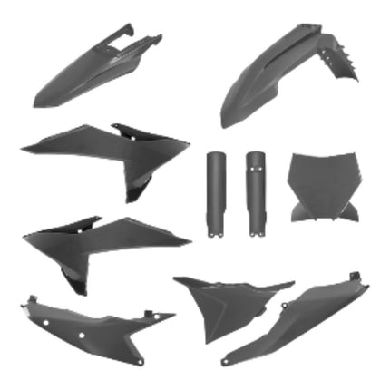 Polisport 91616 Full Plastic Kit – Fits KTM SX/SX‑F/XC 2025→ – Complete Bodywork Set with Fenders, Shrouds, Side Panels, Number Plate, Fork Guards, Airbox Cover – Nardo Grey