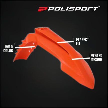 Polisport 91633 Full Plastic Kit for KTM EXC, EXC-F, XC-W & XC-FW 2024+ OEM 2025 Orange/Black – Complete Bodywork Set with Fenders, Scoops, Side Panels, Headlight Mask, Fork Guards and Airbox Cover