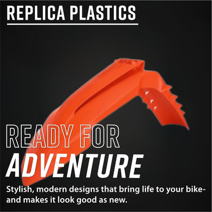 Polisport 91639 Full Plastic Kit with Mask – Fits KTM EXC/EXC‑F/XC‑W/XC‑FW 2024→ – Complete Bodywork Set with Fenders, Shrouds, Side Panels, Fork Protectors, Airbox Cover – Orange